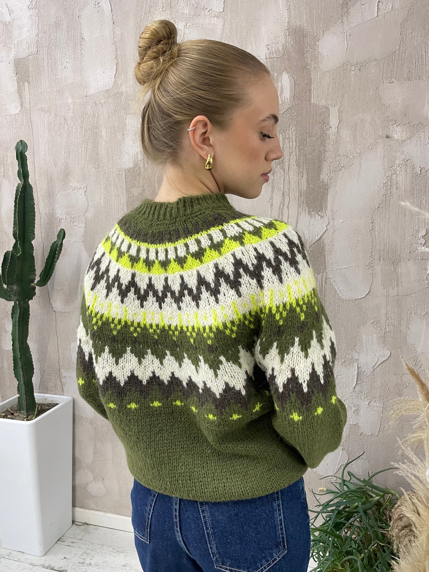 Pullover fantasia tirolese JDY verde