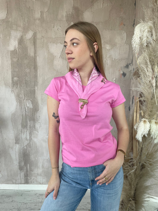 T-shirt con bandana rosa Vicolo