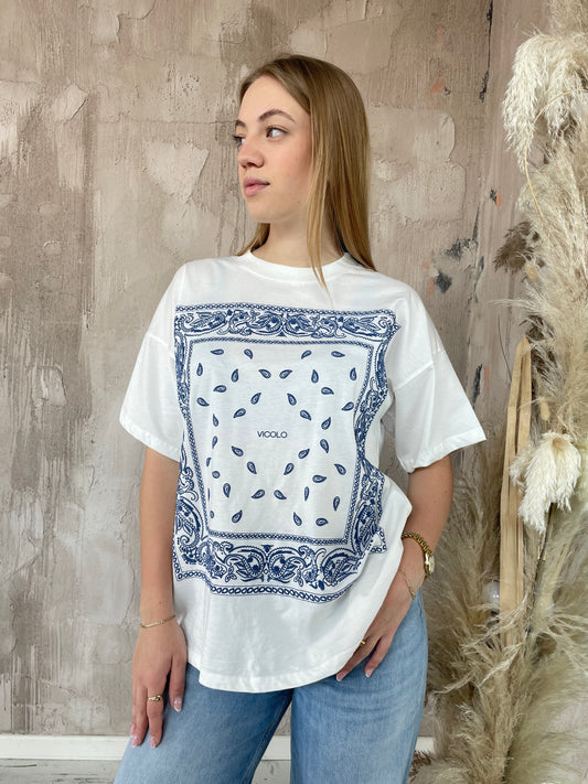 T-shirt "bandana" Vicolo bianco