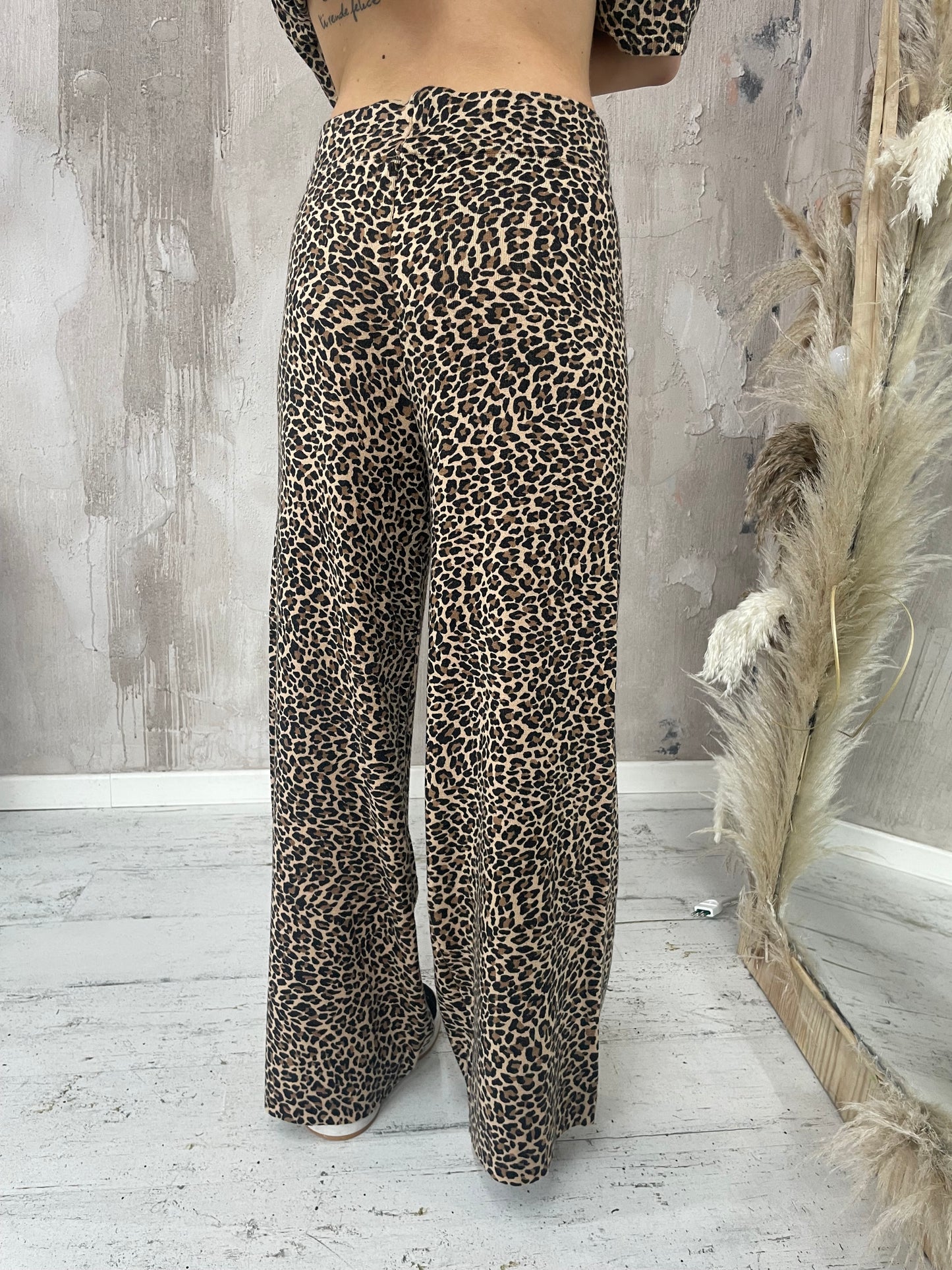 Pantaloni animalier in maglia Dixie