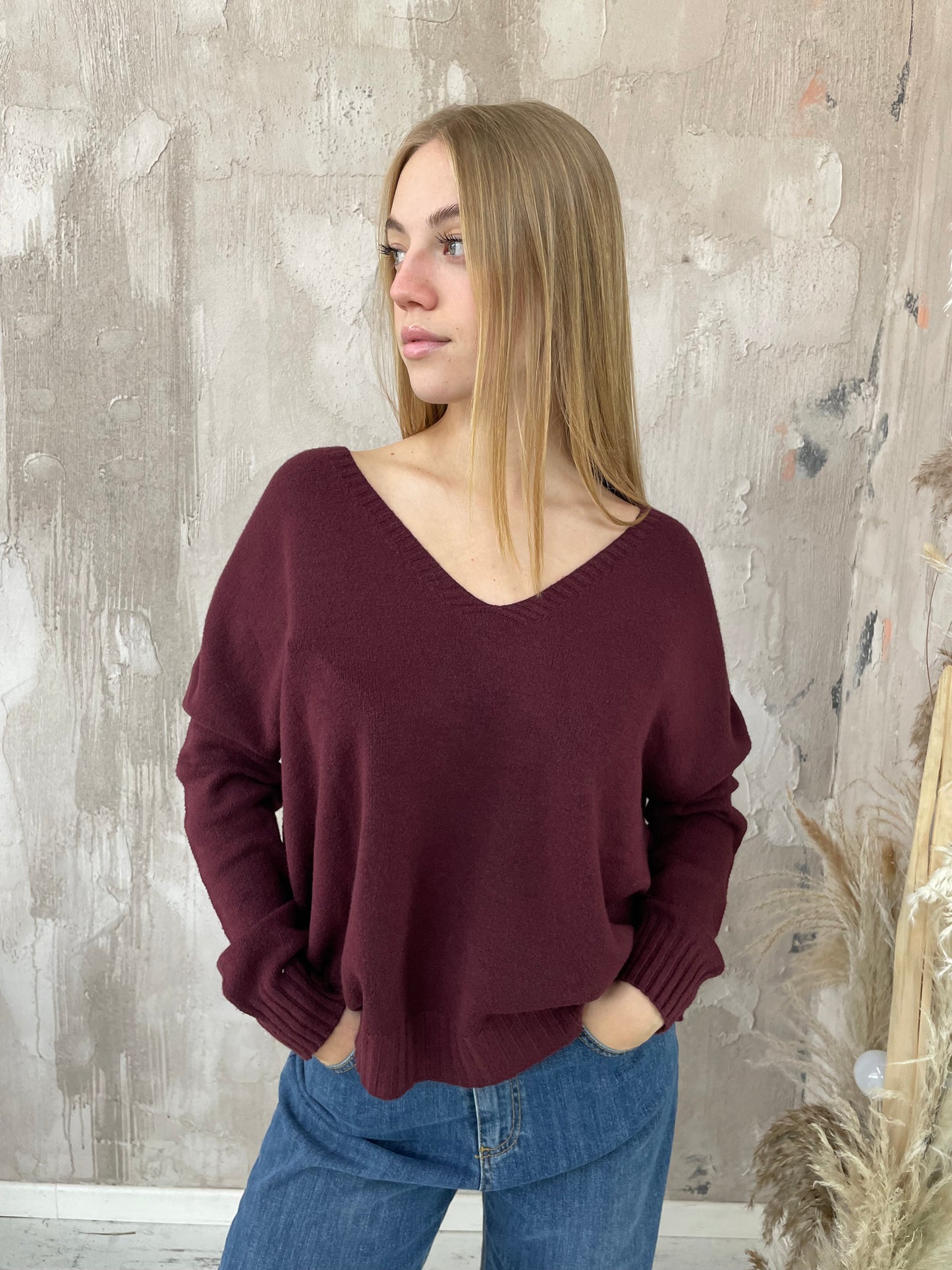 Pullover scollo V Dixie