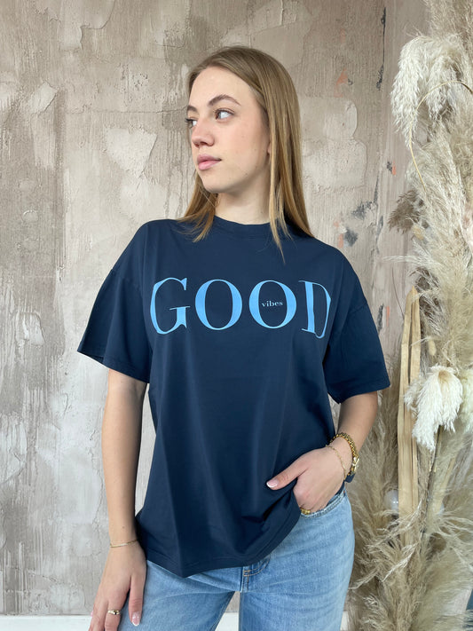 T-shirt "Good Vibes" Vicolo blu