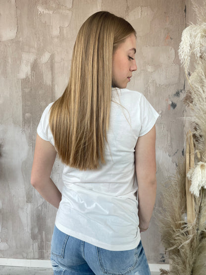T-shirt bianca con bandana blu Vicolo