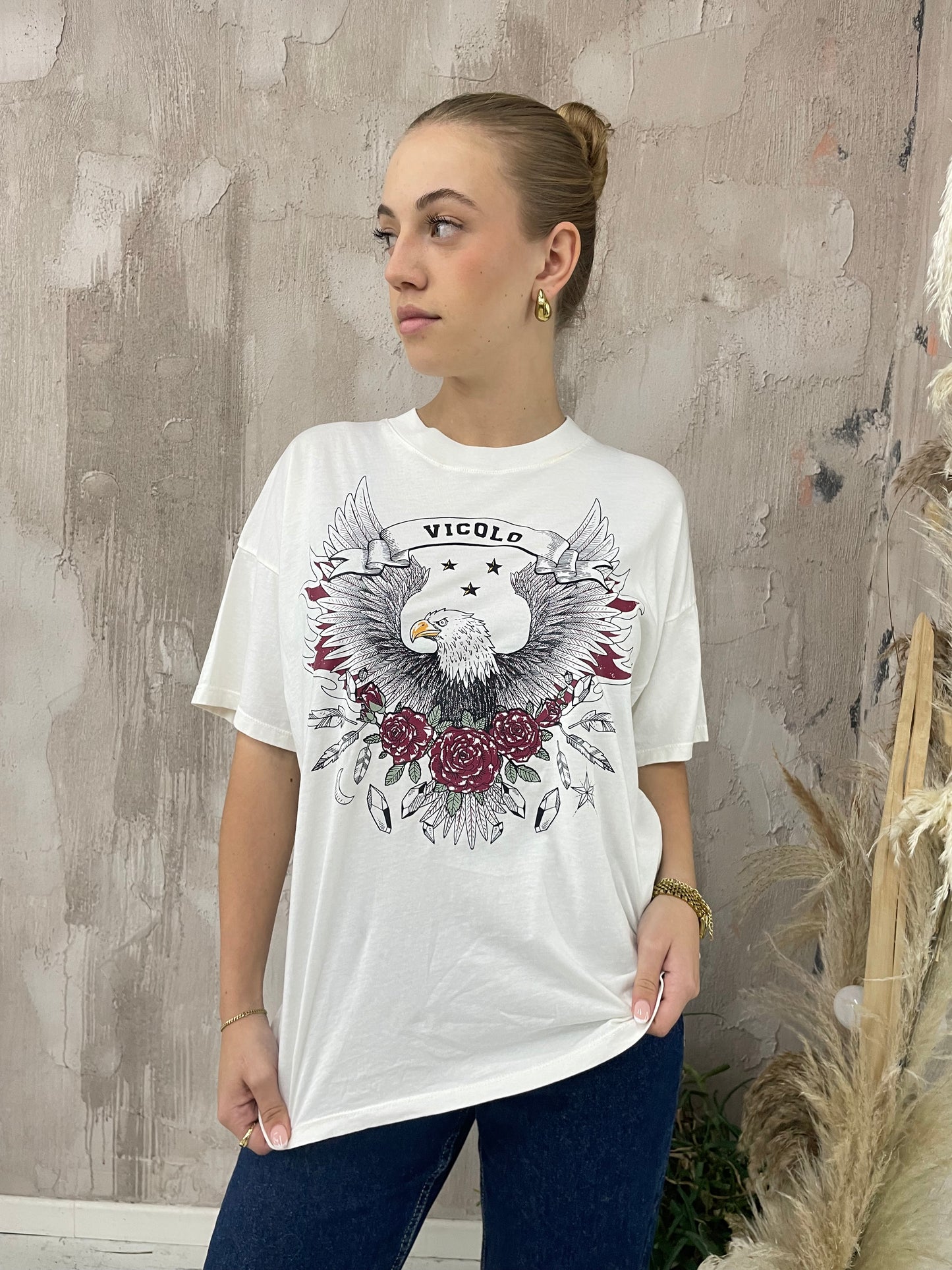 T-shirt aquila bordeaux