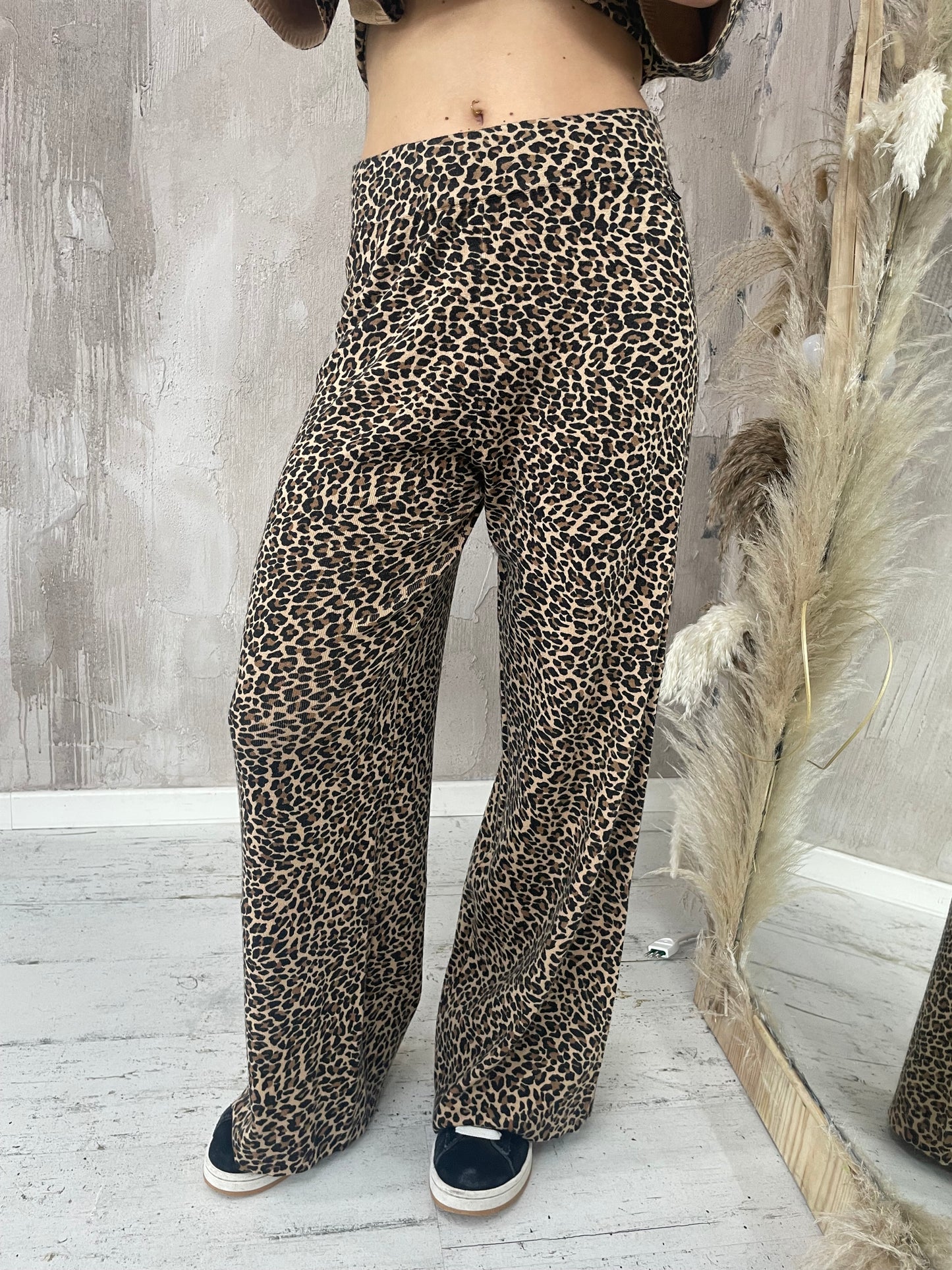 Pantaloni animalier in maglia Dixie