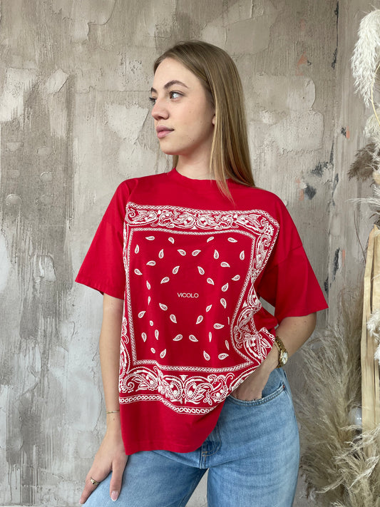 T-shirt "bandana" Vicolo rosso