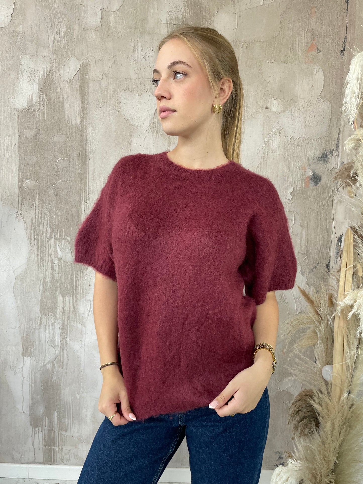 Pullover soffice maniche corte Dixie