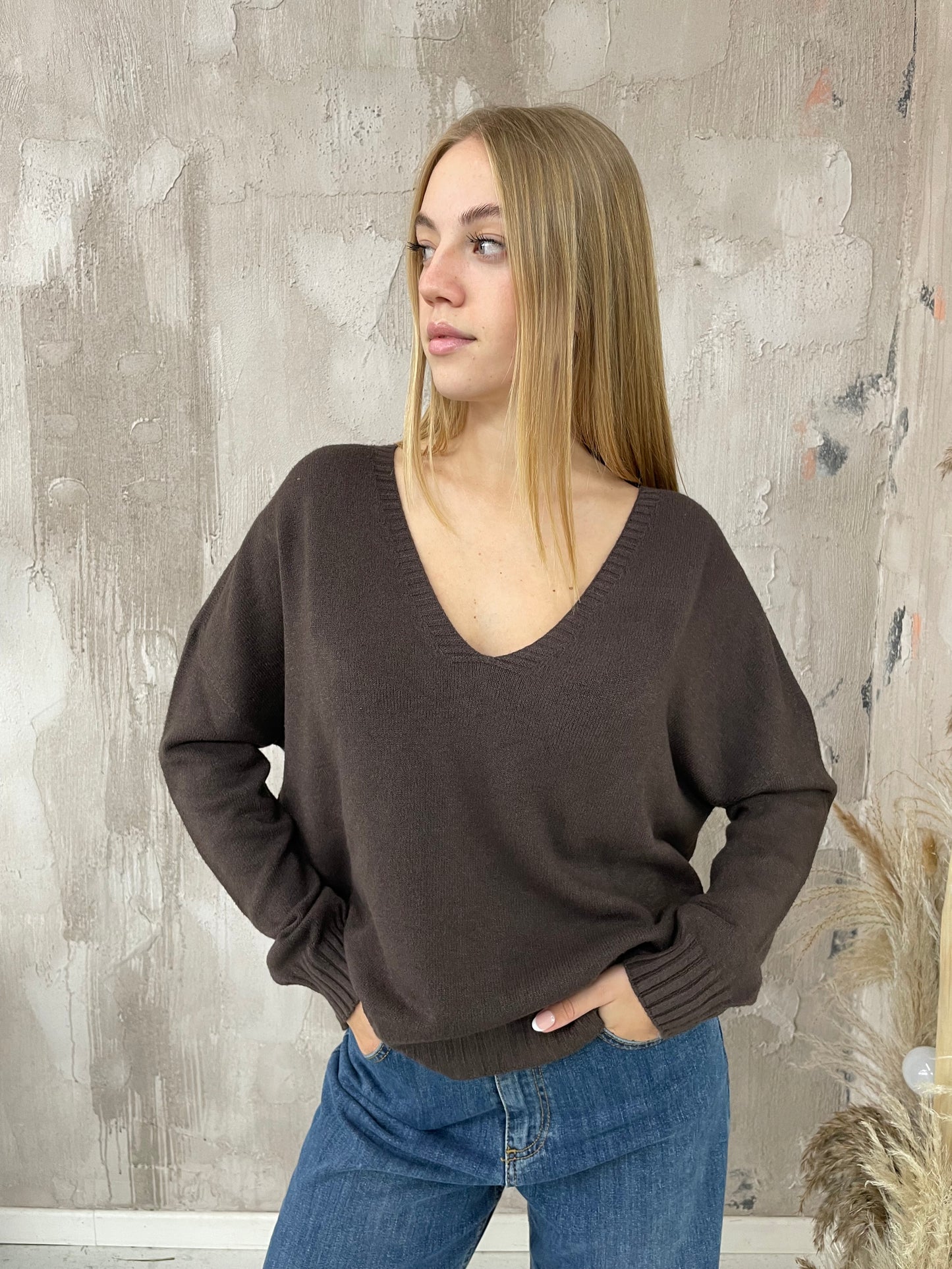 Pullover scollo V Dixie