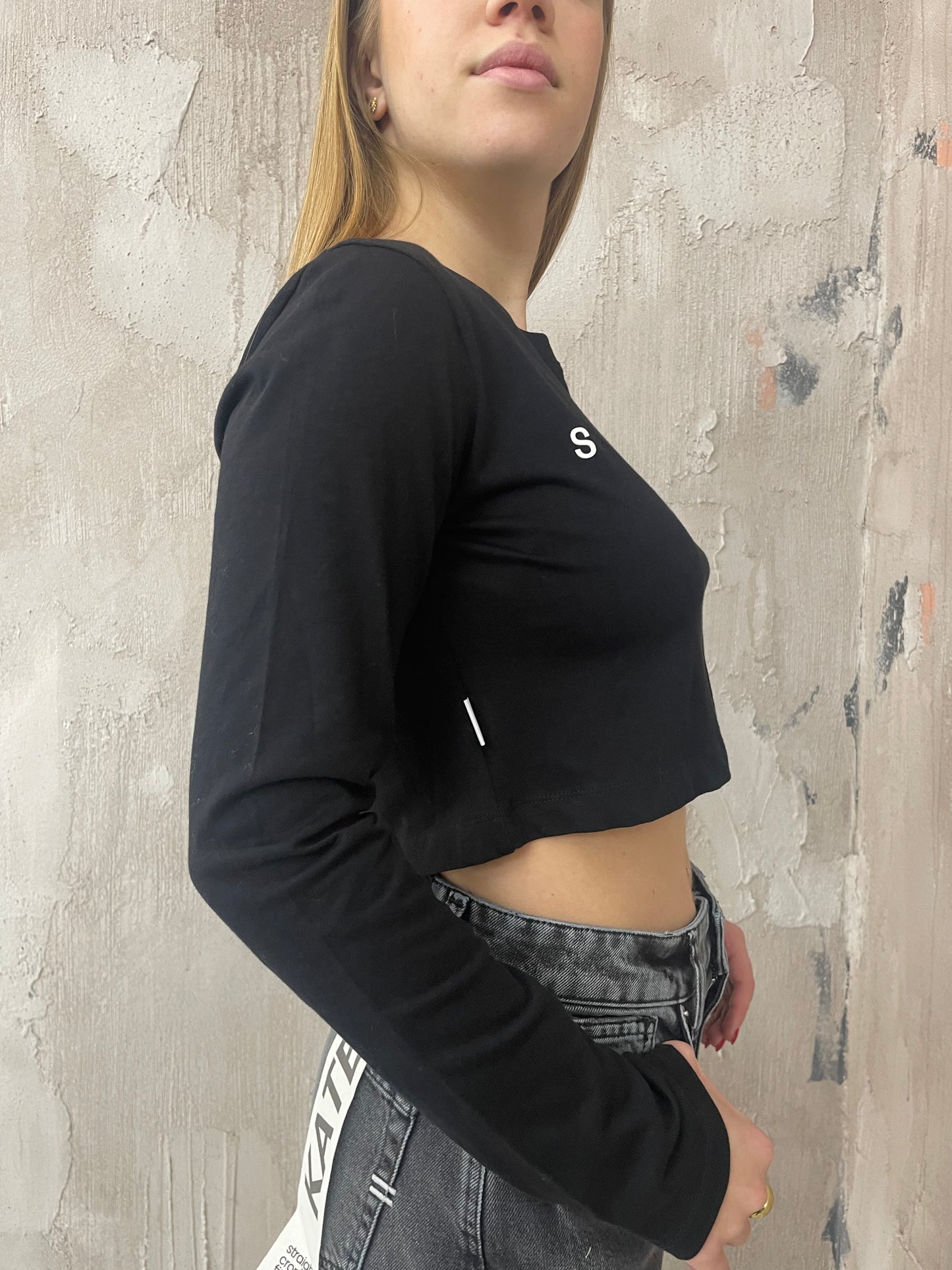 Maglia crop manica lunga