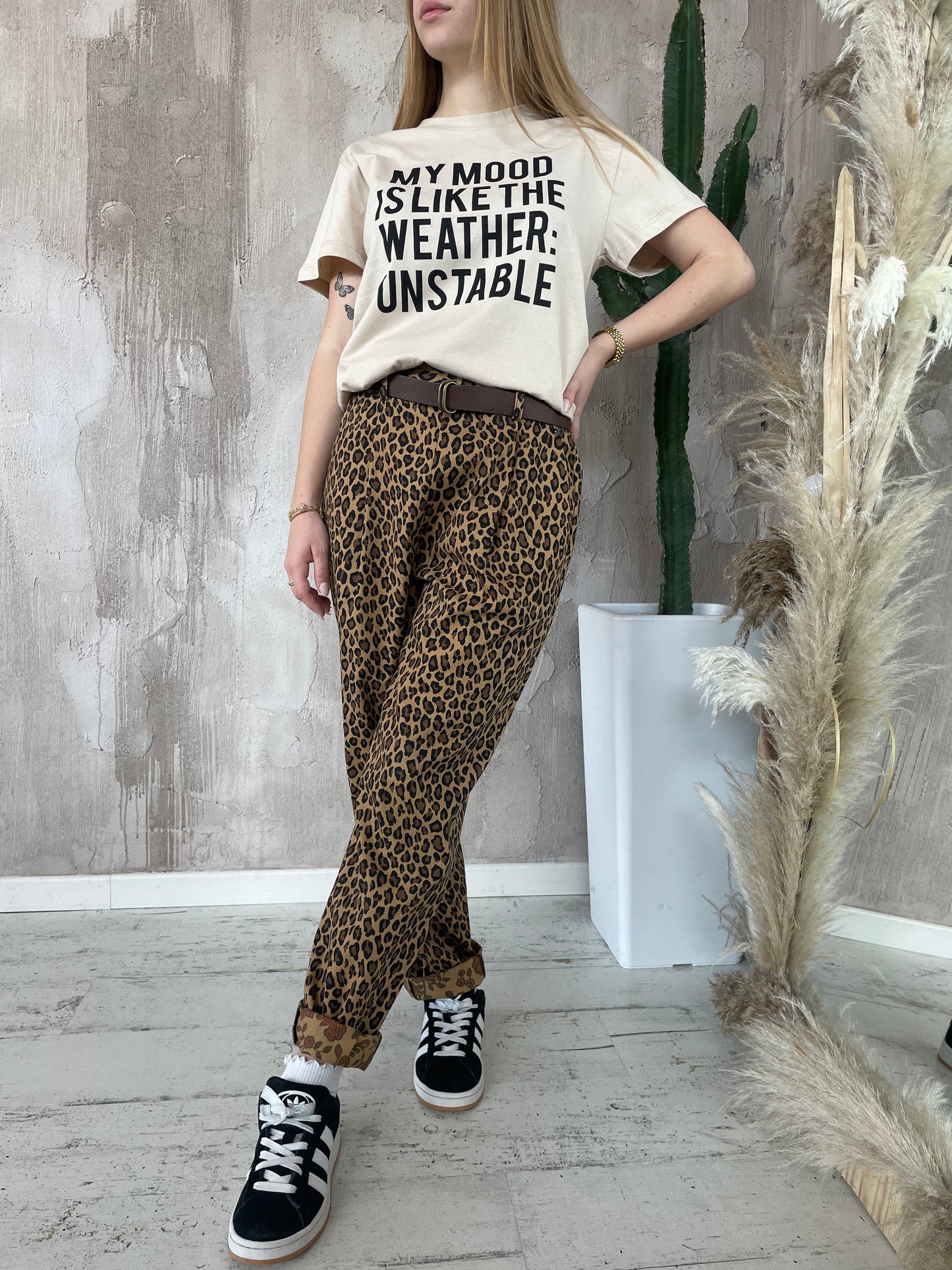 Pantaloni baggy animalier Dixie