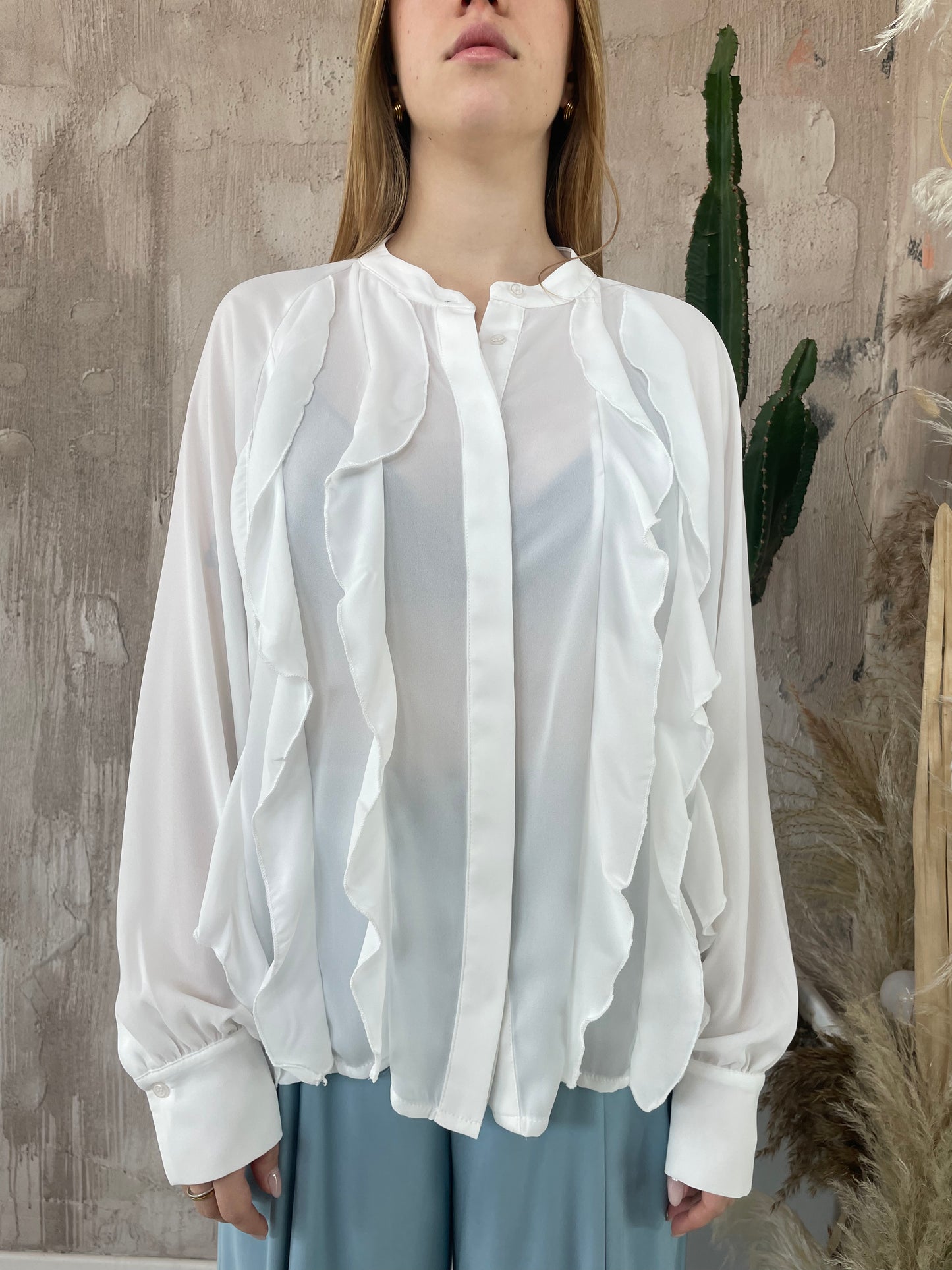 Camicia Dixie coreana con rouches