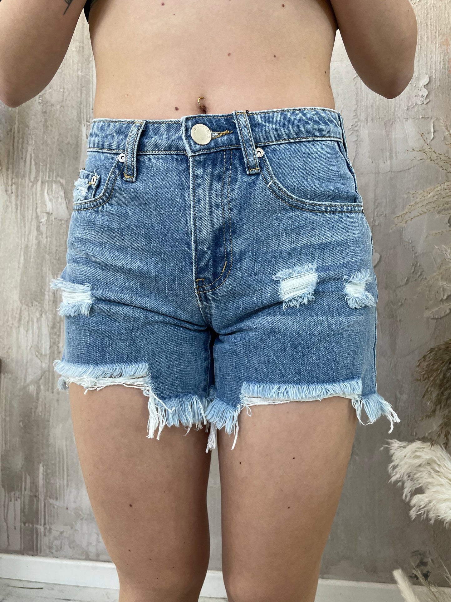 Shorts in denim Glamorous strappi