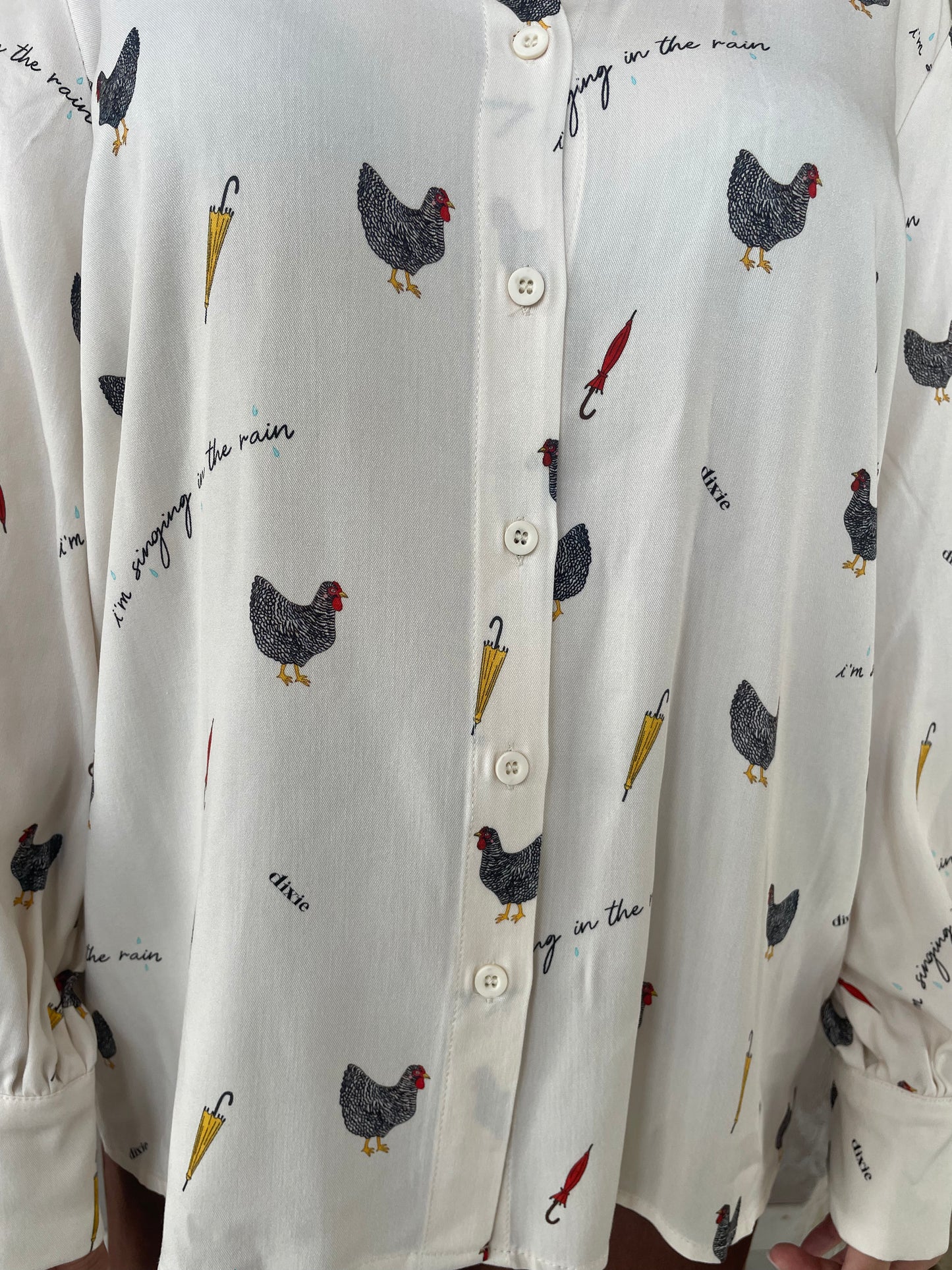 Camicia fantasia galline Dixie