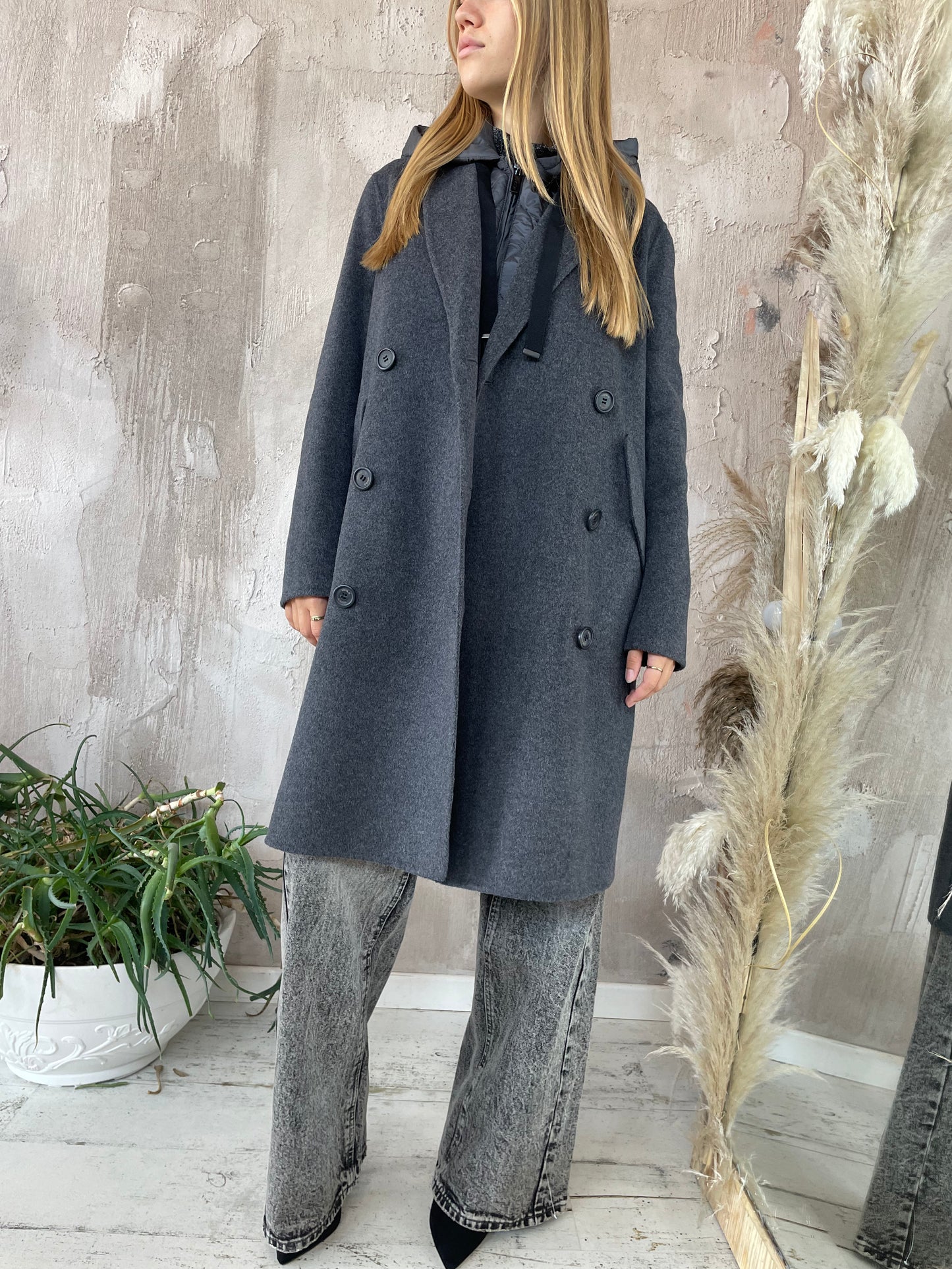 Cappotto grigio con gilet Vicolo