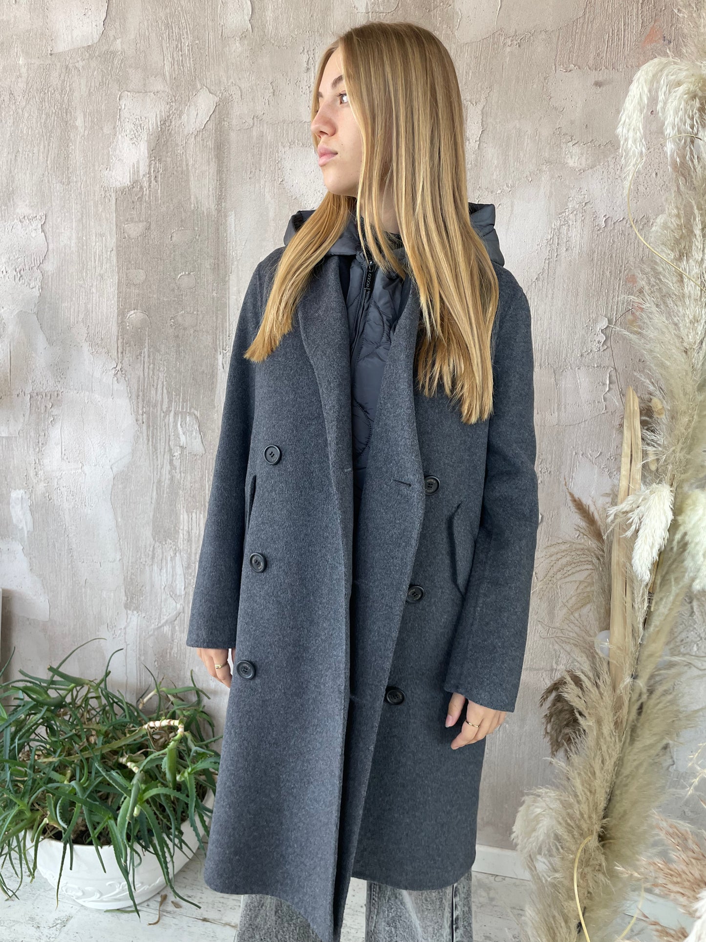 Cappotto grigio con gilet Vicolo