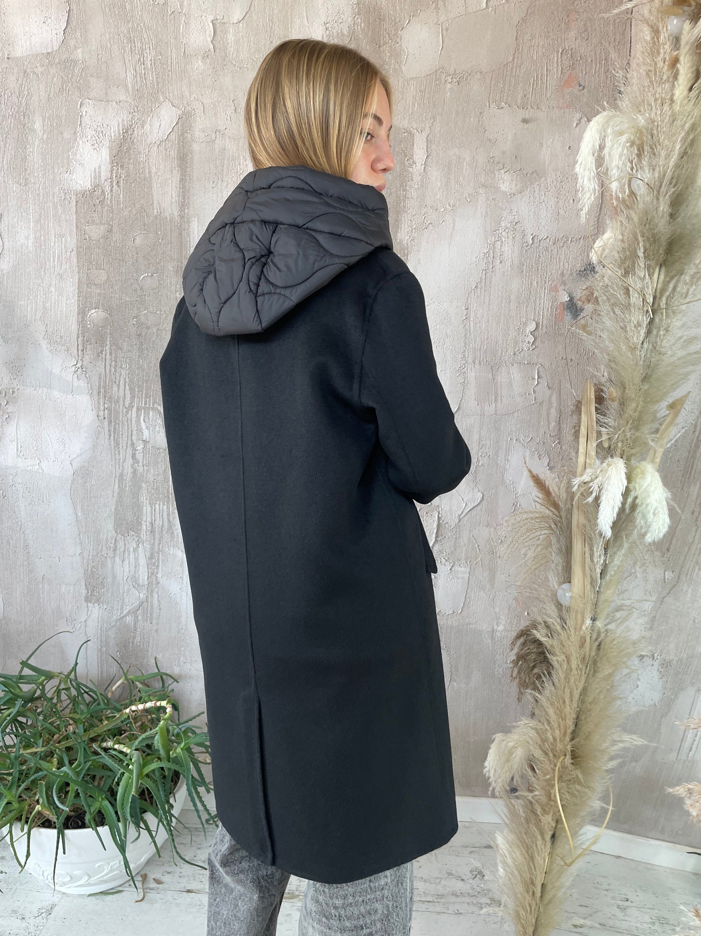 Cappotto nero con gilet Vicolo