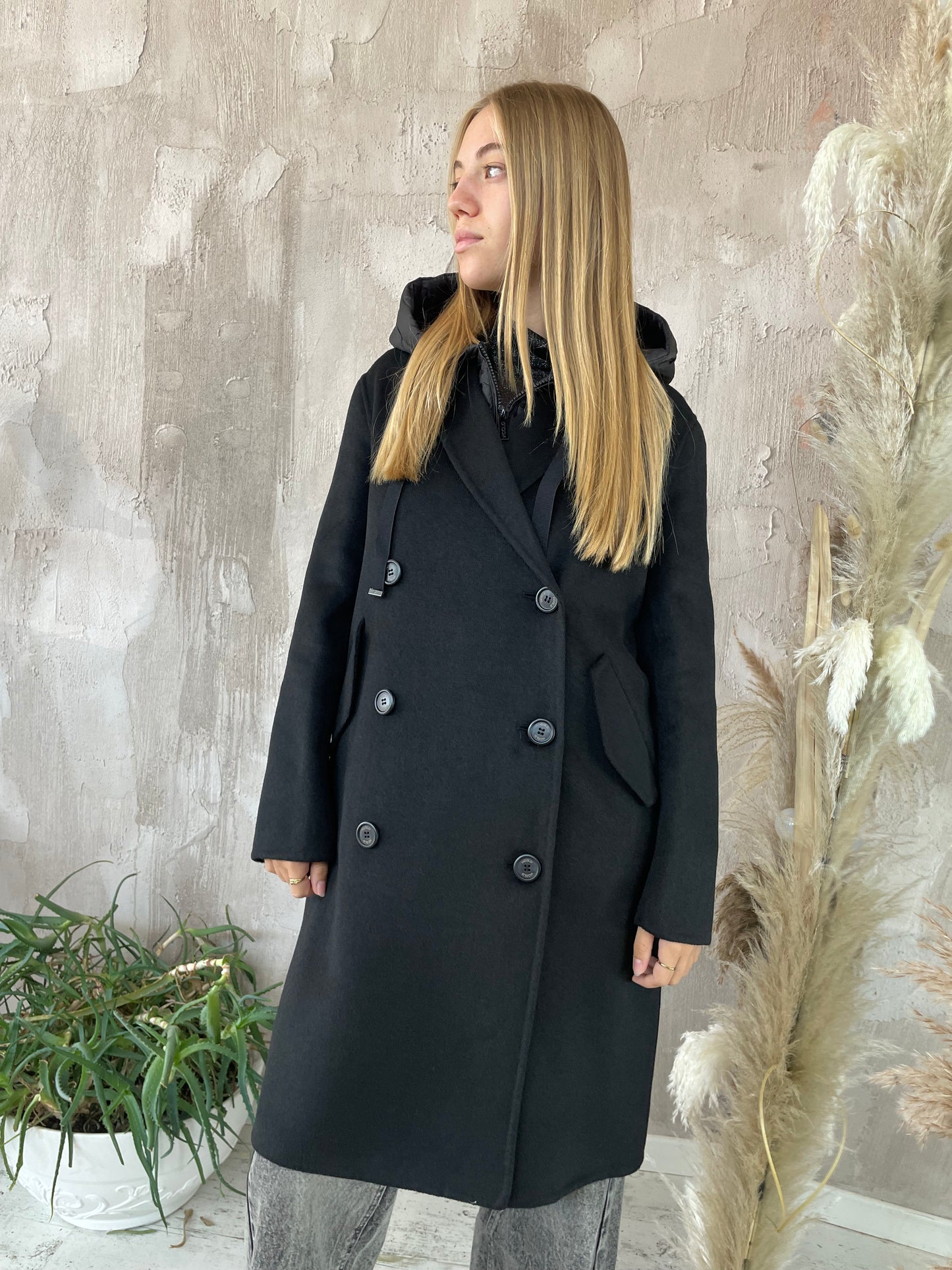 Cappotto nero con gilet Vicolo