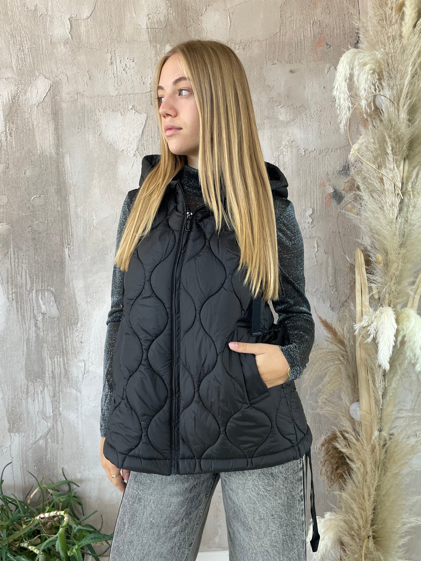 Cappotto nero con gilet Vicolo