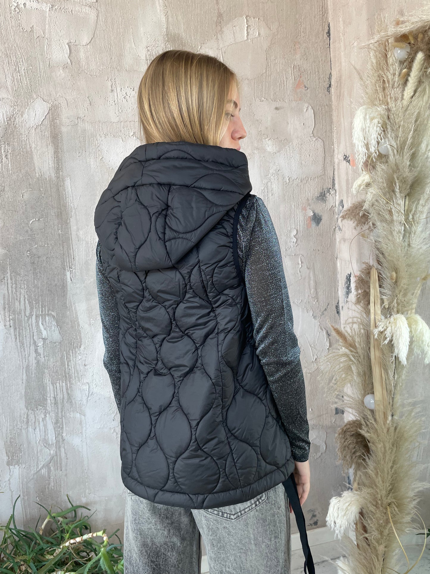 Cappotto nero con gilet Vicolo