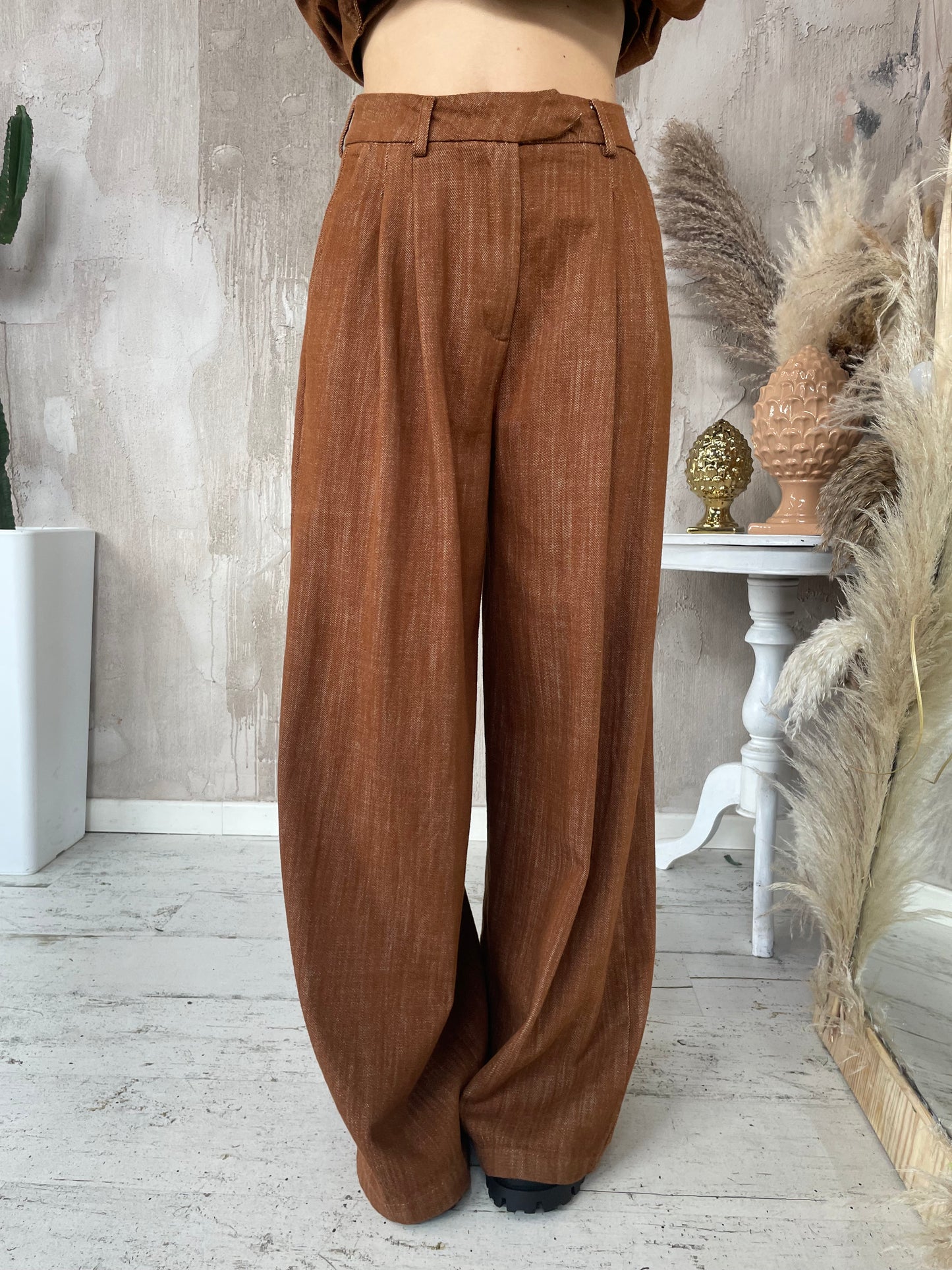 Pantalone marrone Cellofun